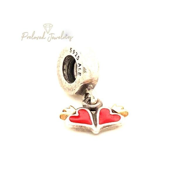 Pandora Two-Tone Hearts & Crown Charm - Picture 2 of 4